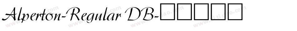 Alperton-Regular DB字体转换